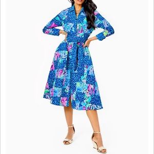 NWT Lilly Pulitzer Mira Midi Shirtdress